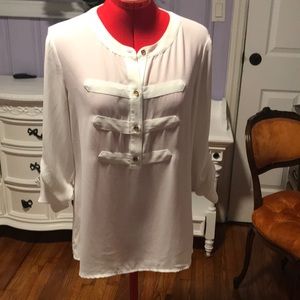 Banana republic size small blouse cream color